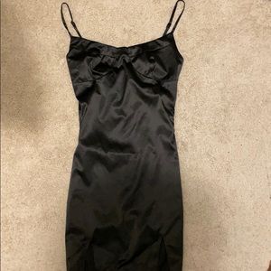 Black mini fitted dress